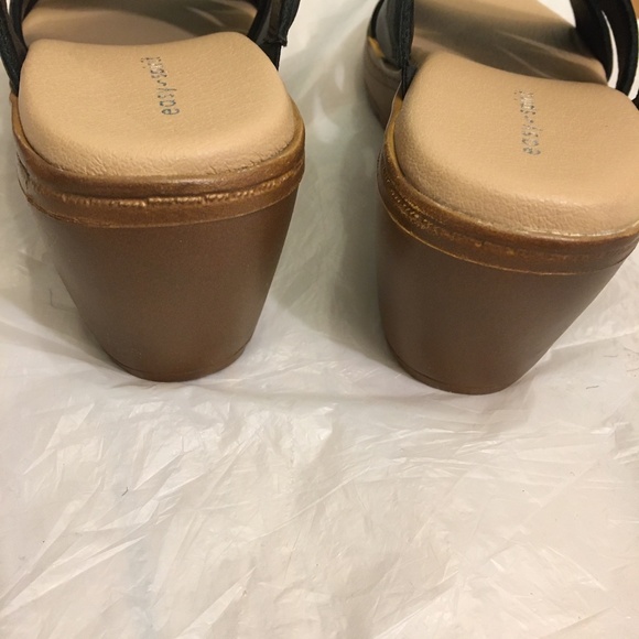 NWT Easy Spirit Leather Sandals Heels - Picture 4 of 5
